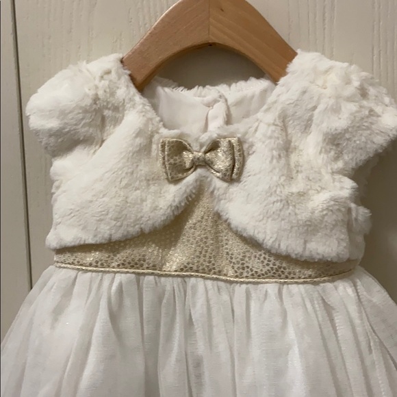 Jona Michelle Cream Formal Dress with Shrug - Picture 2 of 9